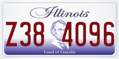IL license plate Z384096