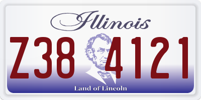 IL license plate Z384121