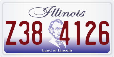 IL license plate Z384126