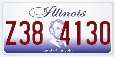 IL license plate Z384130
