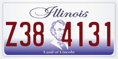IL license plate Z384131