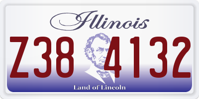 IL license plate Z384132
