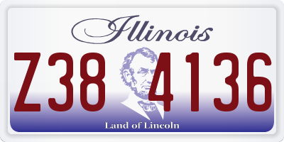 IL license plate Z384136