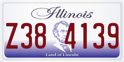 IL license plate Z384139