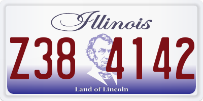 IL license plate Z384142