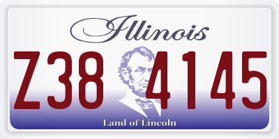 IL license plate Z384145