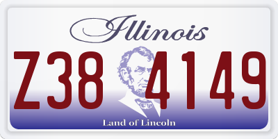 IL license plate Z384149