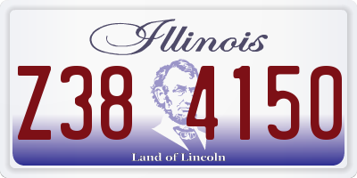 IL license plate Z384150