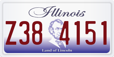 IL license plate Z384151