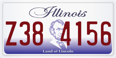 IL license plate Z384156