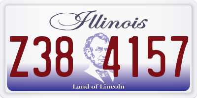 IL license plate Z384157