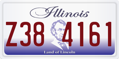 IL license plate Z384161