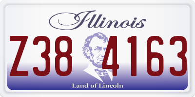 IL license plate Z384163