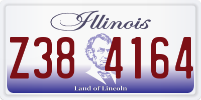 IL license plate Z384164