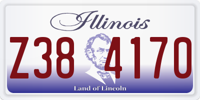 IL license plate Z384170