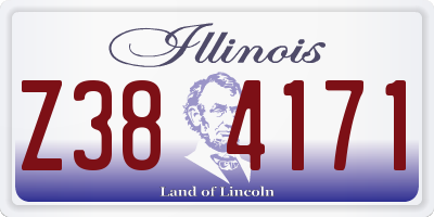 IL license plate Z384171