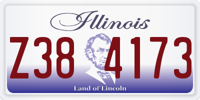 IL license plate Z384173