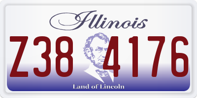 IL license plate Z384176