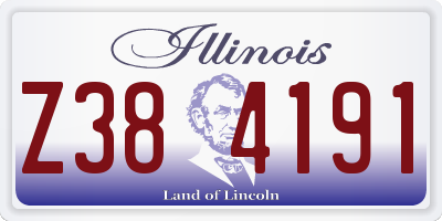 IL license plate Z384191