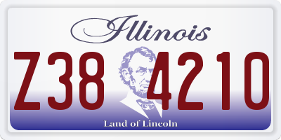 IL license plate Z384210