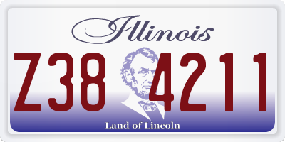 IL license plate Z384211