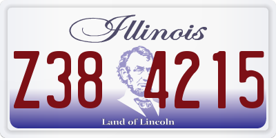 IL license plate Z384215