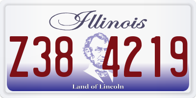IL license plate Z384219