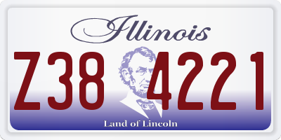 IL license plate Z384221