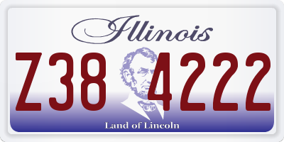 IL license plate Z384222