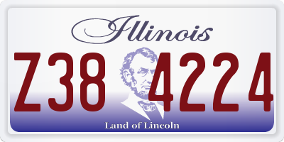 IL license plate Z384224