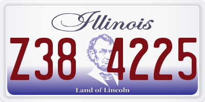 IL license plate Z384225