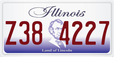 IL license plate Z384227