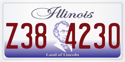IL license plate Z384230