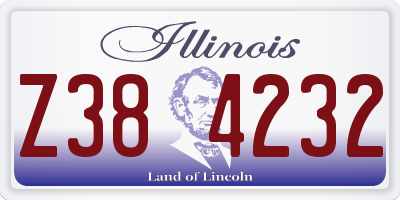 IL license plate Z384232