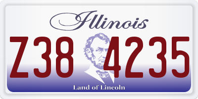 IL license plate Z384235