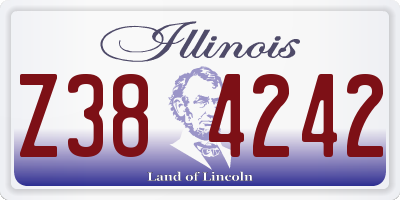 IL license plate Z384242