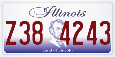 IL license plate Z384243