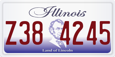 IL license plate Z384245