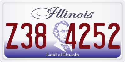 IL license plate Z384252