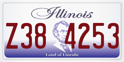 IL license plate Z384253