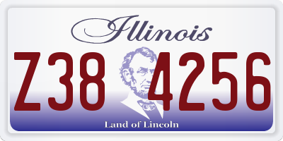 IL license plate Z384256