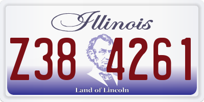 IL license plate Z384261