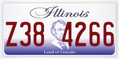 IL license plate Z384266