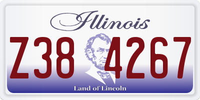 IL license plate Z384267