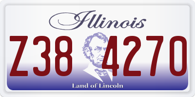 IL license plate Z384270