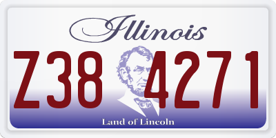 IL license plate Z384271