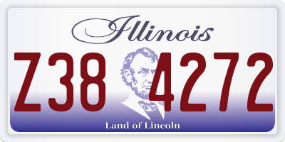 IL license plate Z384272