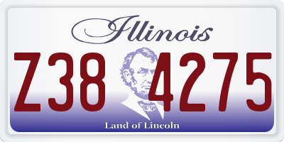 IL license plate Z384275