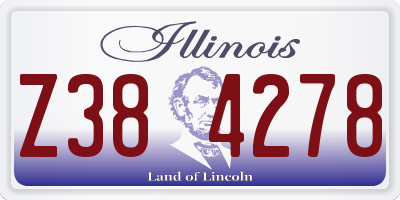 IL license plate Z384278