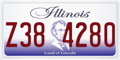 IL license plate Z384280